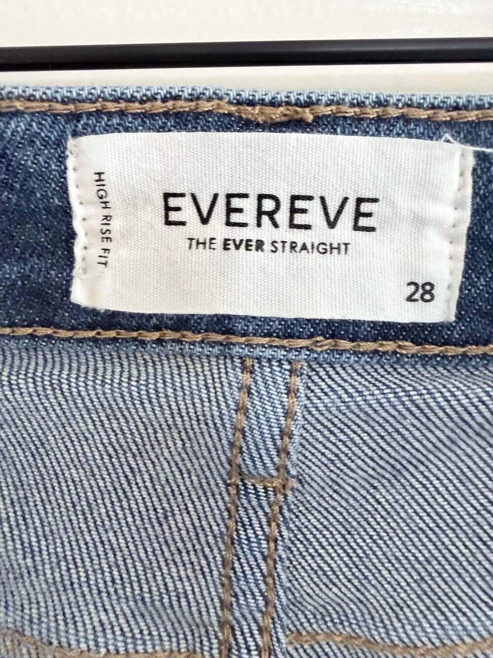 Evereve The Ever Straight High Rise Fit Denim Jeans Size 28